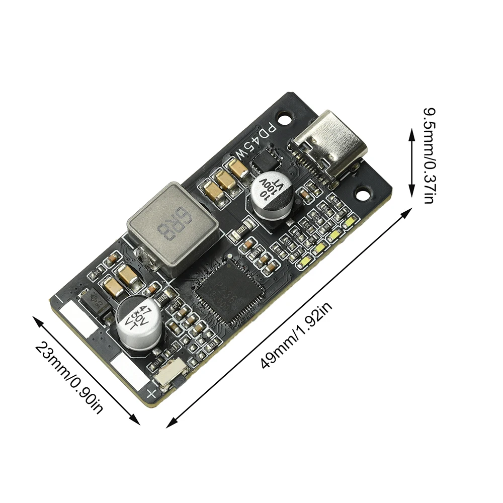 PD45W 2-6S Lithium/LFP Battery Charge/Discharge Module with QC 2.0/QC 3.0/QC 3.0+ Fast Charging Output, Type-C Port