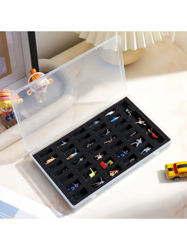 1/64 Scale Model Car Storage Box, Transparent Display Case for Collectible Models & Toys, Durable Design Fits Multiple Sizes