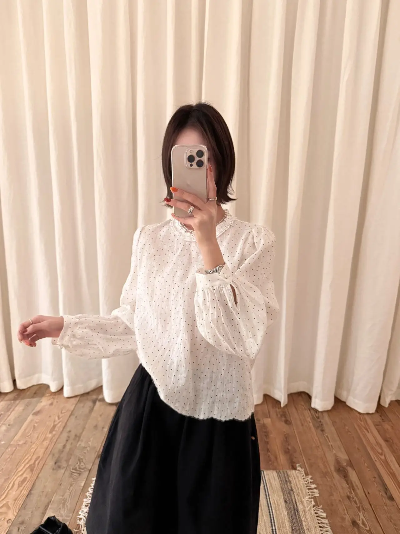 

Lilian Early Spring Long Sve Linen irt Women's round Ne Versatile Classic Commute Sle Comfortable Breathable Pure Color