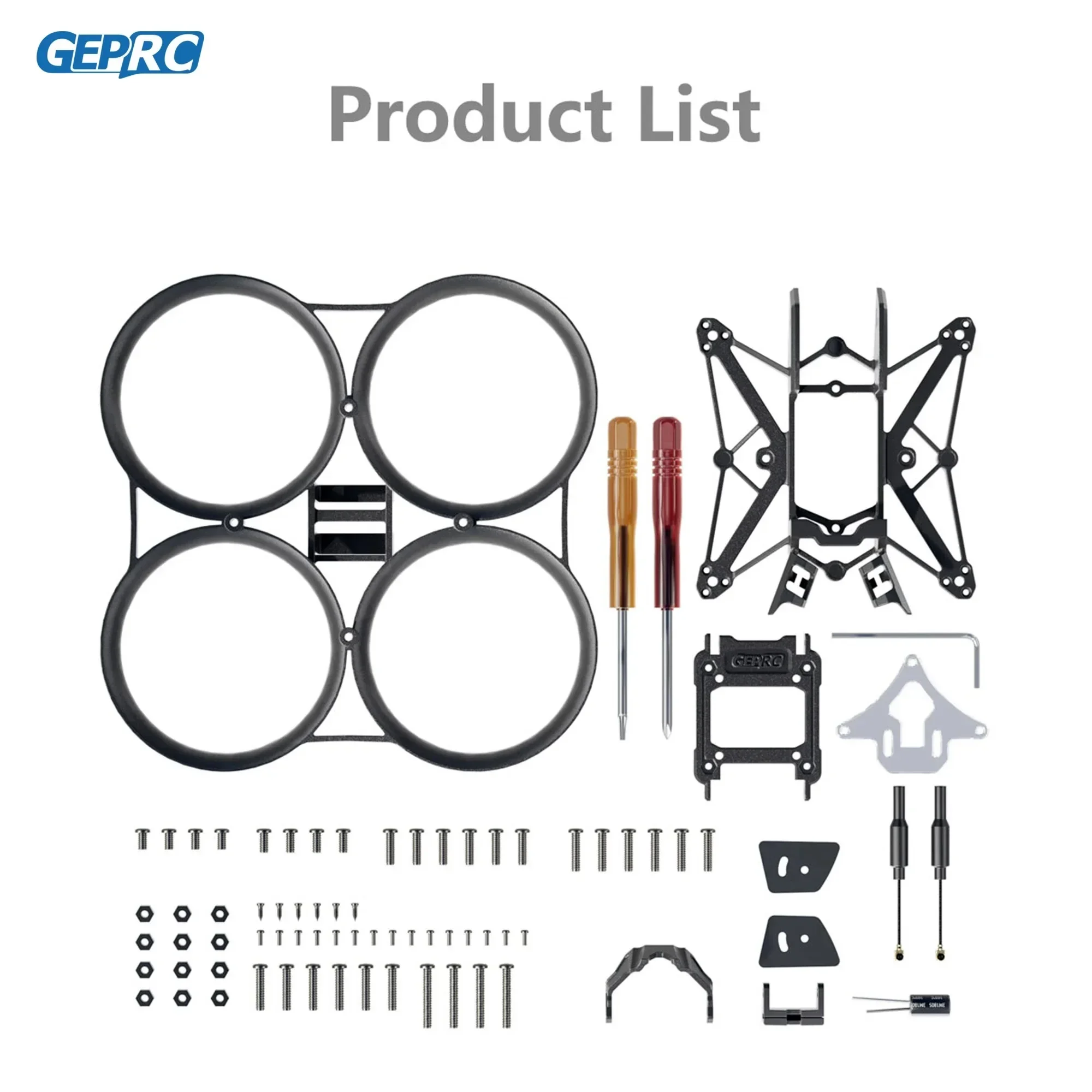 GEPRC DarkStar20 GEP-DS20 กรอบ 2 นิ้วน้ําหนักเบา FPV Drone อุปกรณ์เสริมหลายสีใช้งานร่วมกับ 1003 และ 1102 มอเตอร์ RC