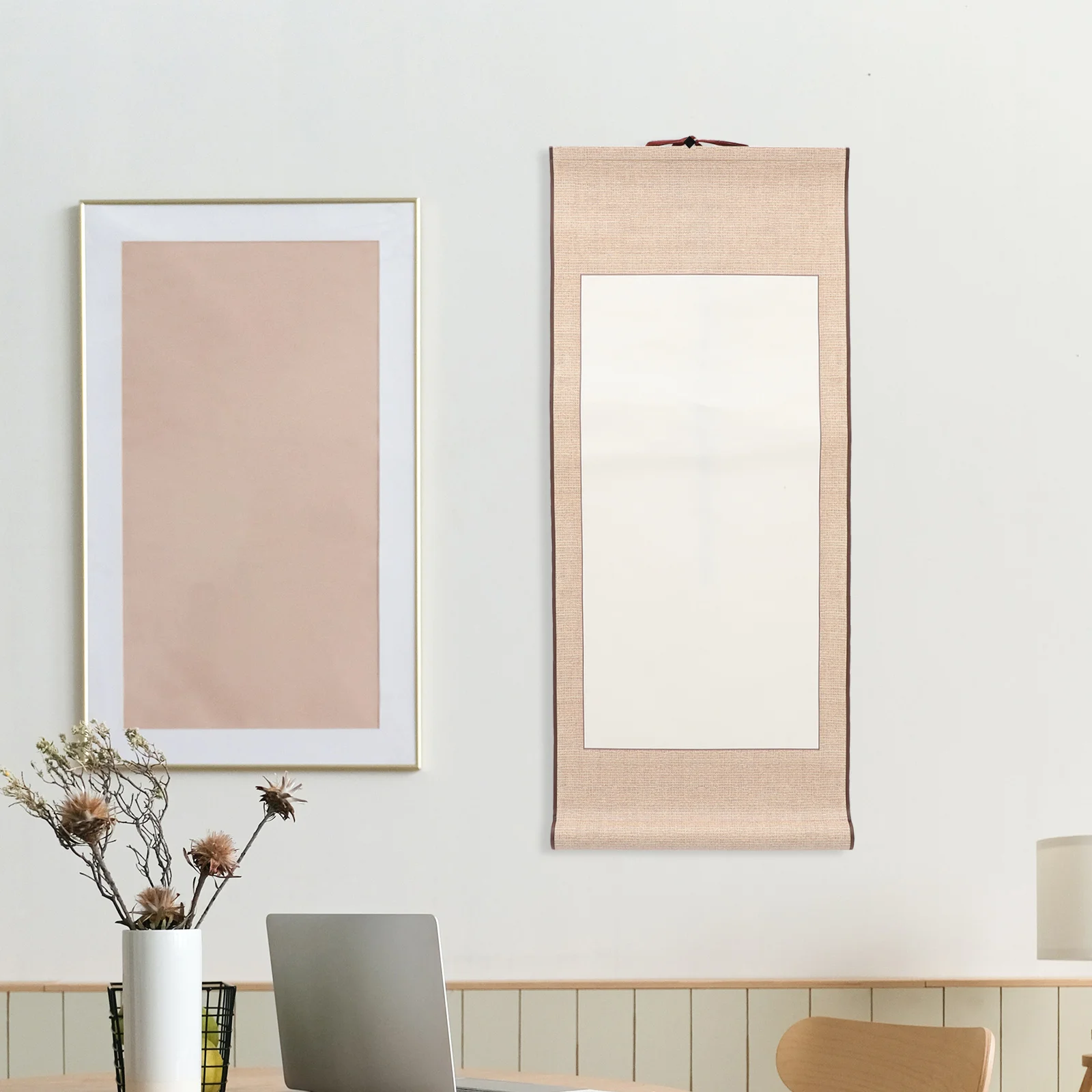 2 قطعة ورق الخط الصيني المعلق الفارغ للرسم رسم الخط لوازم المنزل التمرير الفارغ #3