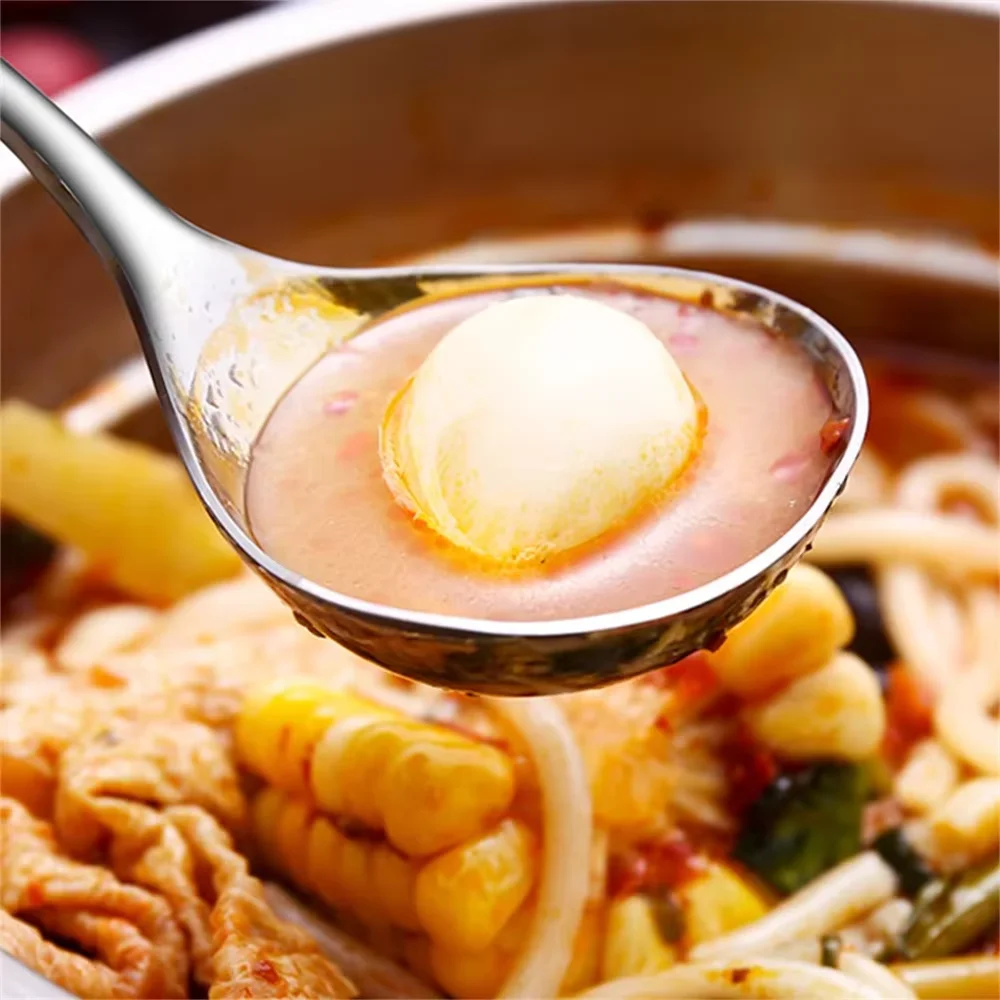 1/2PCs 304 Stainless Steel Spoon Soup Spoon Rice Spoon LongHandle Tableware Set Kitchen Utensils image 3