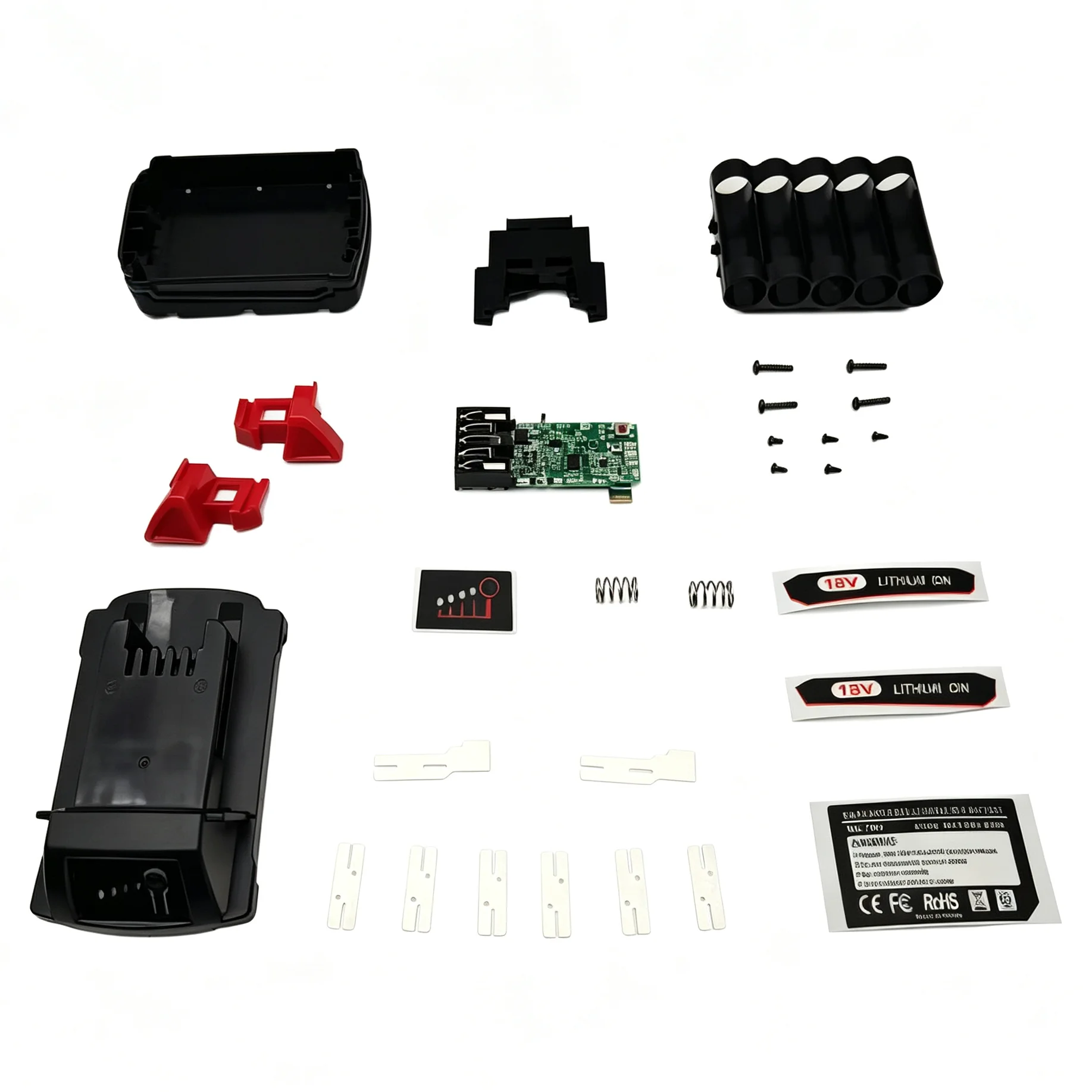 Plastic Case PCB Charging Protection Circuit Board For M18-5 Li-ion Battery Shell Box For Milwaukee 18V  3.0Ah Sticker Housings
