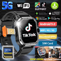 Full Netcom PGD SIM Card smartwatch 64GB Large Memory WIFI 4G Fast Internet Access 800W HD Dual Camera Vedio Call NFC smartwatch