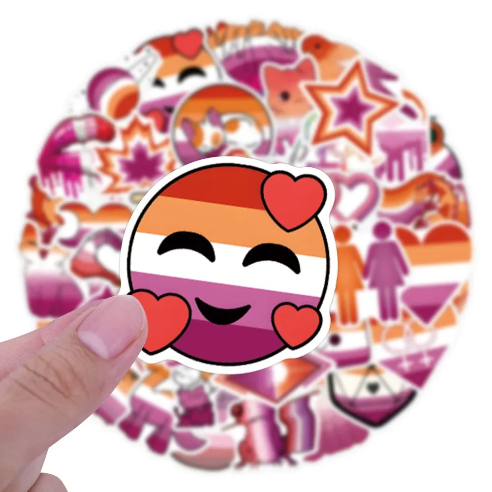 55 قطعة ملصقات الكرتون المثليات الفخر DIY بها بنفسك مذكرات سجل القصاصات الأمتعة المحمول الهاتف الغيتار سيارة الدراجة سكيت الشارات الكتابة على الجدران #3