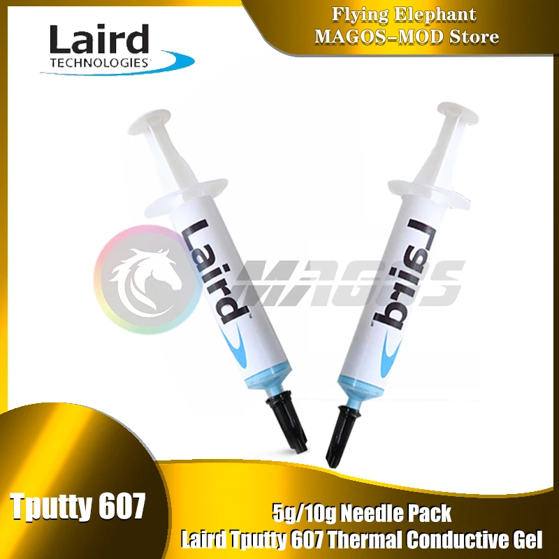 Laird Tputty 607 จาระบีความร้อน,เจลนําไฟฟ้าสําหรับหน่วยความจําแล็ปท็อปแหล่งจ่ายไฟ VRAM, 5g/10g เข็มแพ็ค
