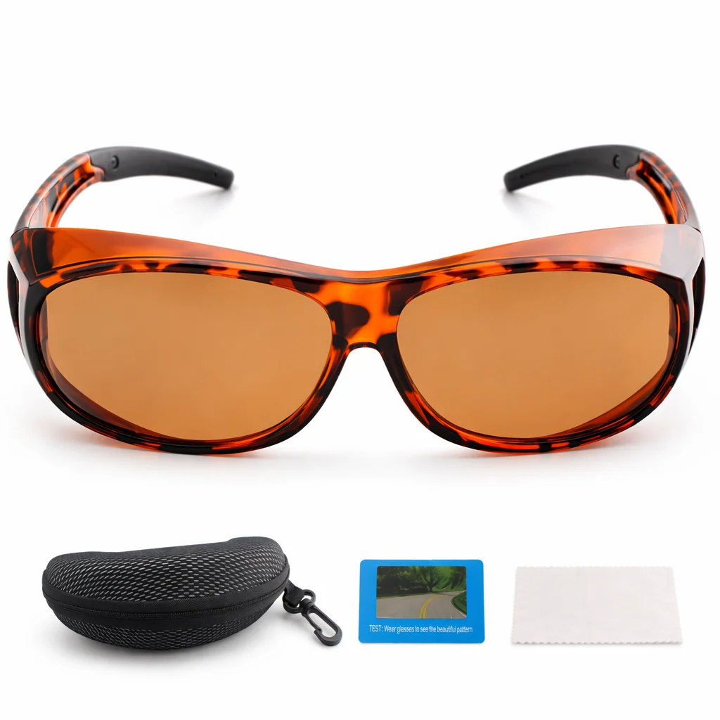 Polarized Photochromic Sports Sunglasses Fit Over Prescription Glasses Day Night Driving UV400 for Men Women Hiking Trekking