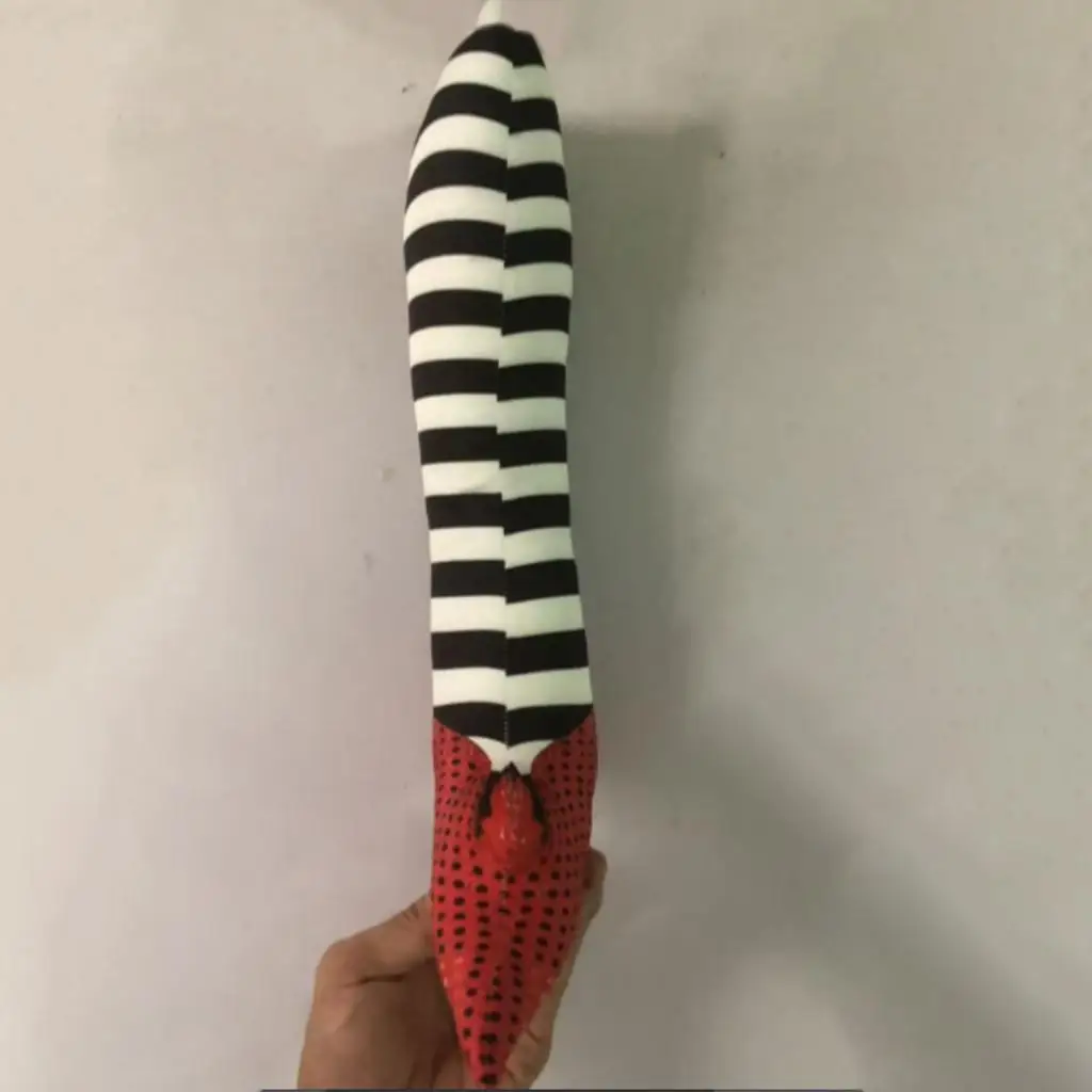 Wicked Witch Legs Halloween Prop Red Shoes for Haunted House Party Porch Decoration Cotton Material Novelty Stripe Pattern view 4