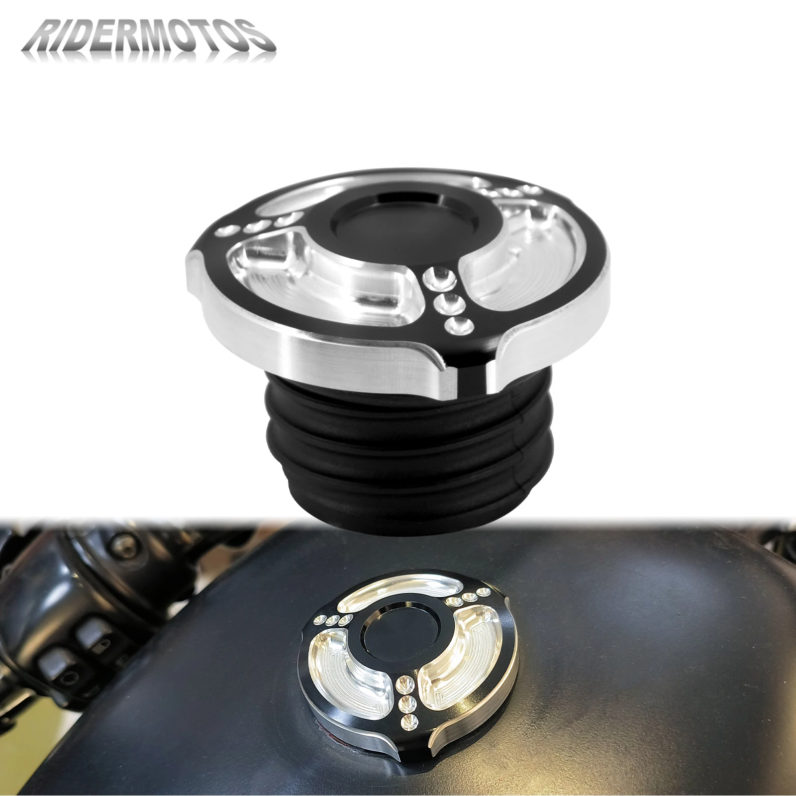 Motorcycle Fuel Tank Cover Oil Gas Tank Cap Decorative For Harley Dyna Fat Bob FXDF Sportster XL883 1200 Softail Slim FLS FLSB