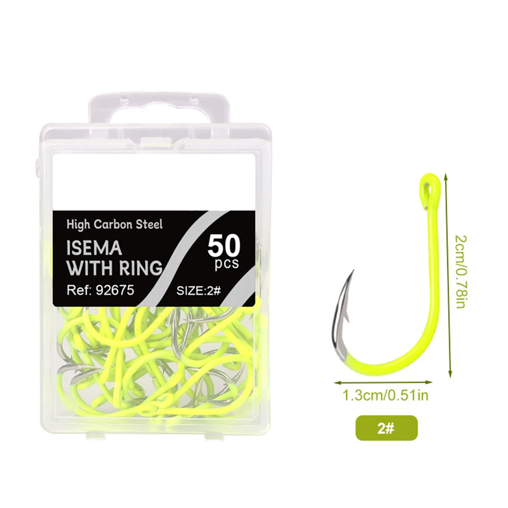 Note Package Content Barbed Sea Fishinhook Fluorescent Fishing Hooks Fluorescent Yellow High Carbon Steel Fluorescent Yellow