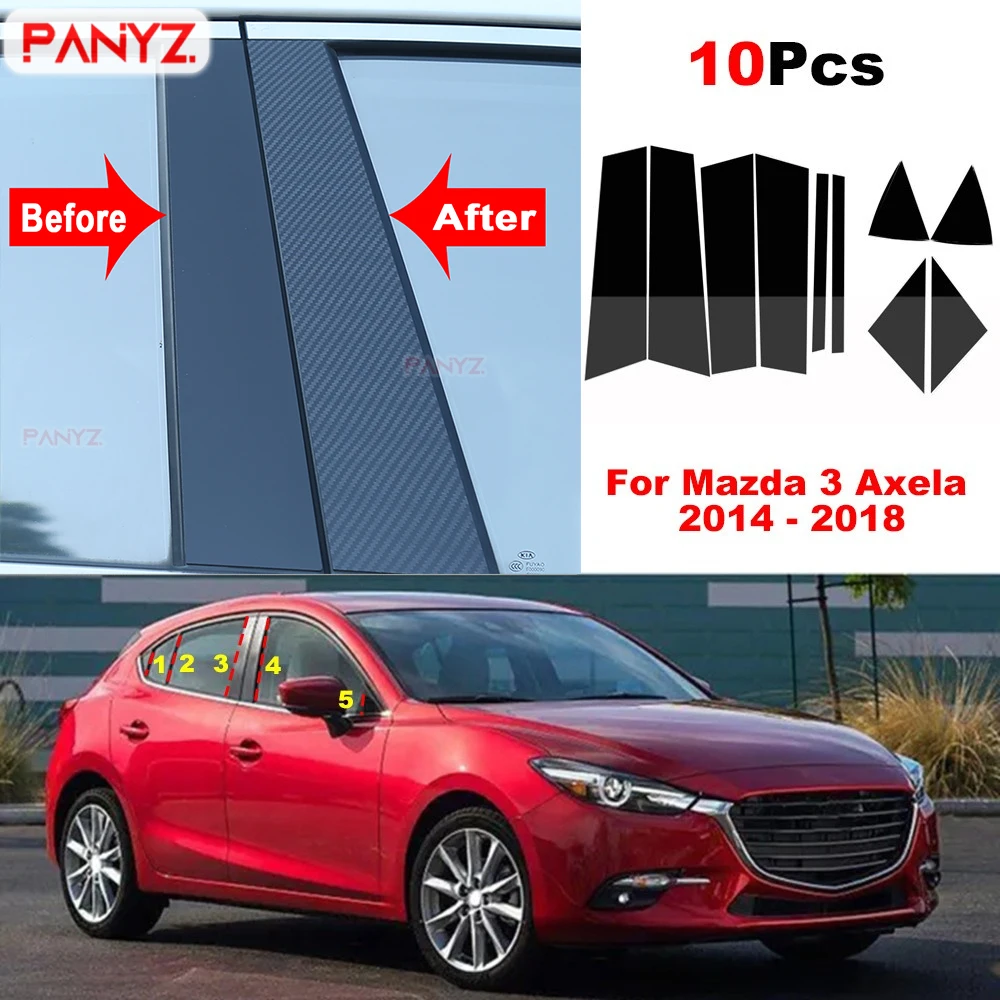 Aut ofens ter Säulen pfosten Tür verkleidung Aufkleber Aufkleber für Mazda 3 Axela 2014 2015 2016 2017 2018 Außen zubehör – Detail 2