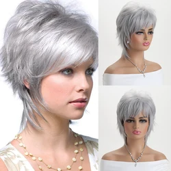 Gold Natural Synthetic Wigs for Women Short Curly Wig Daily Party Heat Resistant Hair
