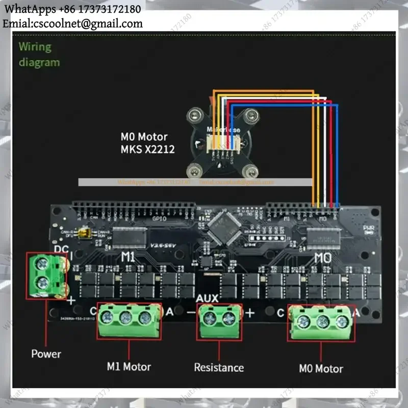 FOC BLDC Dual Motor Controller MKS XDRIVE Xdrive3.6 Upgrade Kit 56V For AGV-Servo High-Precision Based On Odrv V3.6