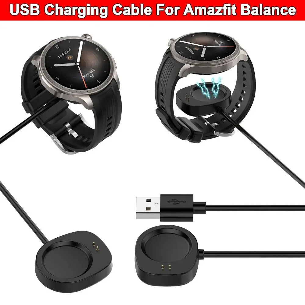 1M USB Charging Cable Fast Charging Smart Dock Charger Adapter Watch Charger Base Watch Power Charge Wire for Amazfit Balance