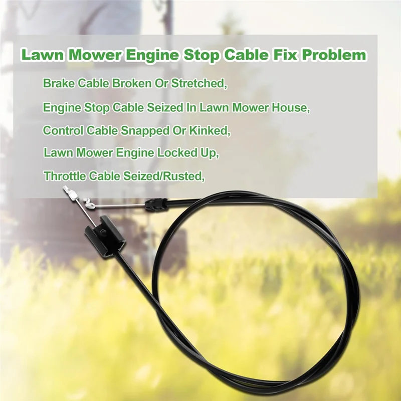 ABRW-Engine Zone Control Cable 183281 532183281 Black Galvanized Steel Wire Rope Fit For Husqvarna Lawn Mower