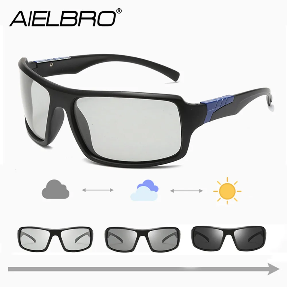 AIELBRO Sunglasses for Men Bike Glasses 2022 Photochromic Glasses Sports Lenses Men\'s Sunglasses Cycling Glasses Man