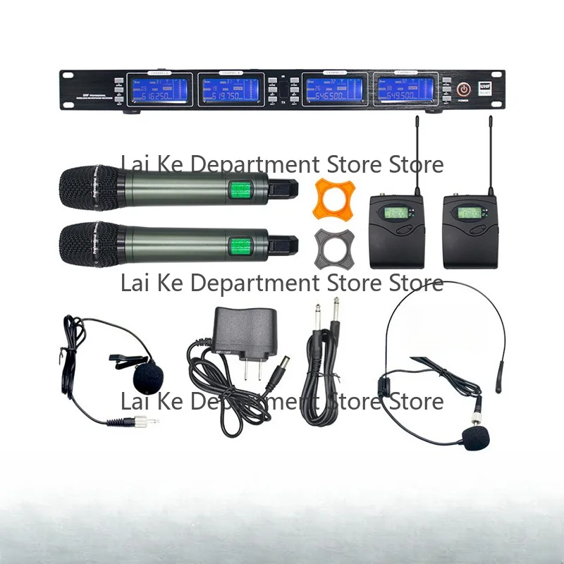Wireless microphone KTV mic for home karaoke singing, stage lapel style, one-to-two for meetings and home use