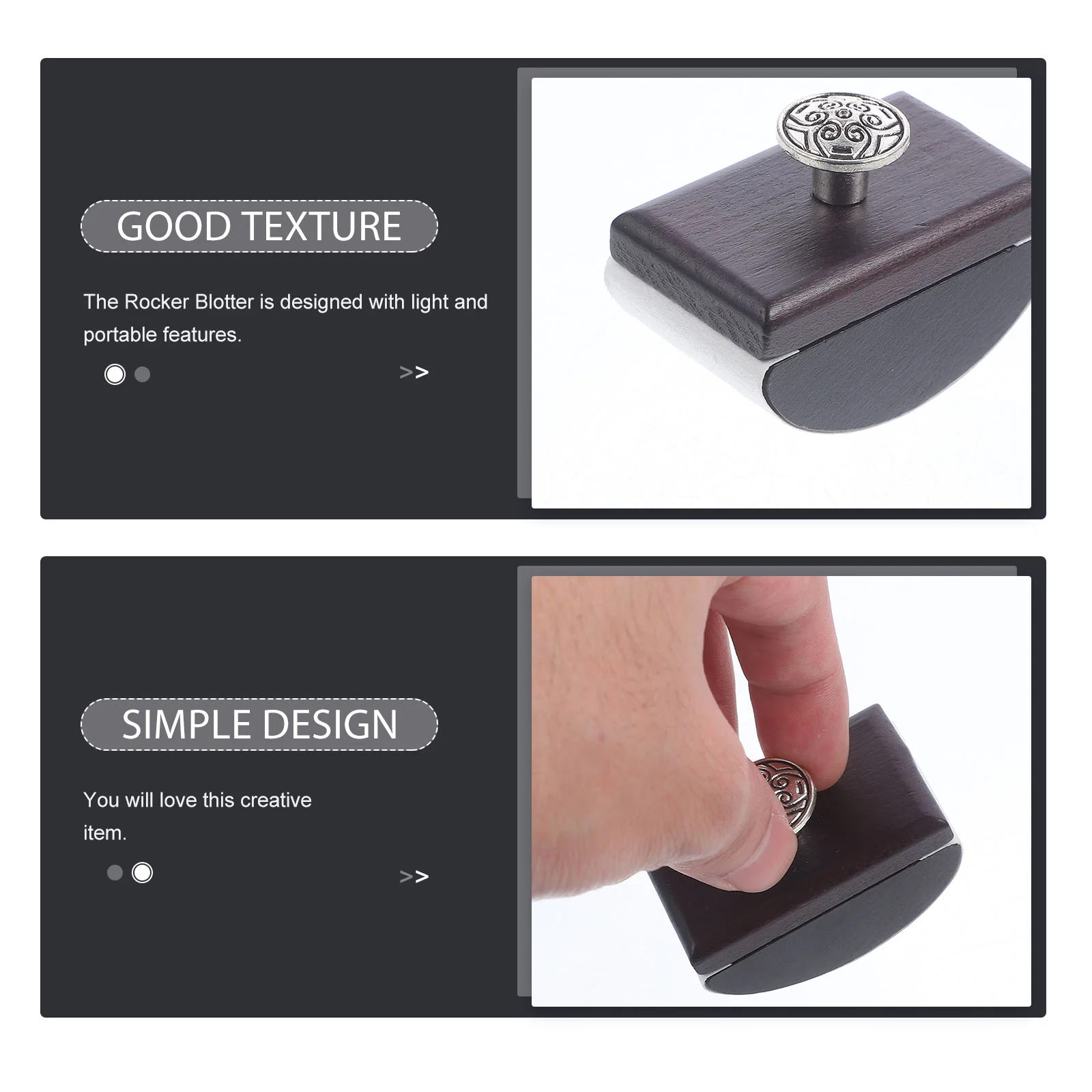 Rocker Ink Absorber Pens Quick Drying Tool for Fountain Quick-drying Tools Office Blot Wooden Blotter Calligraphy Useful