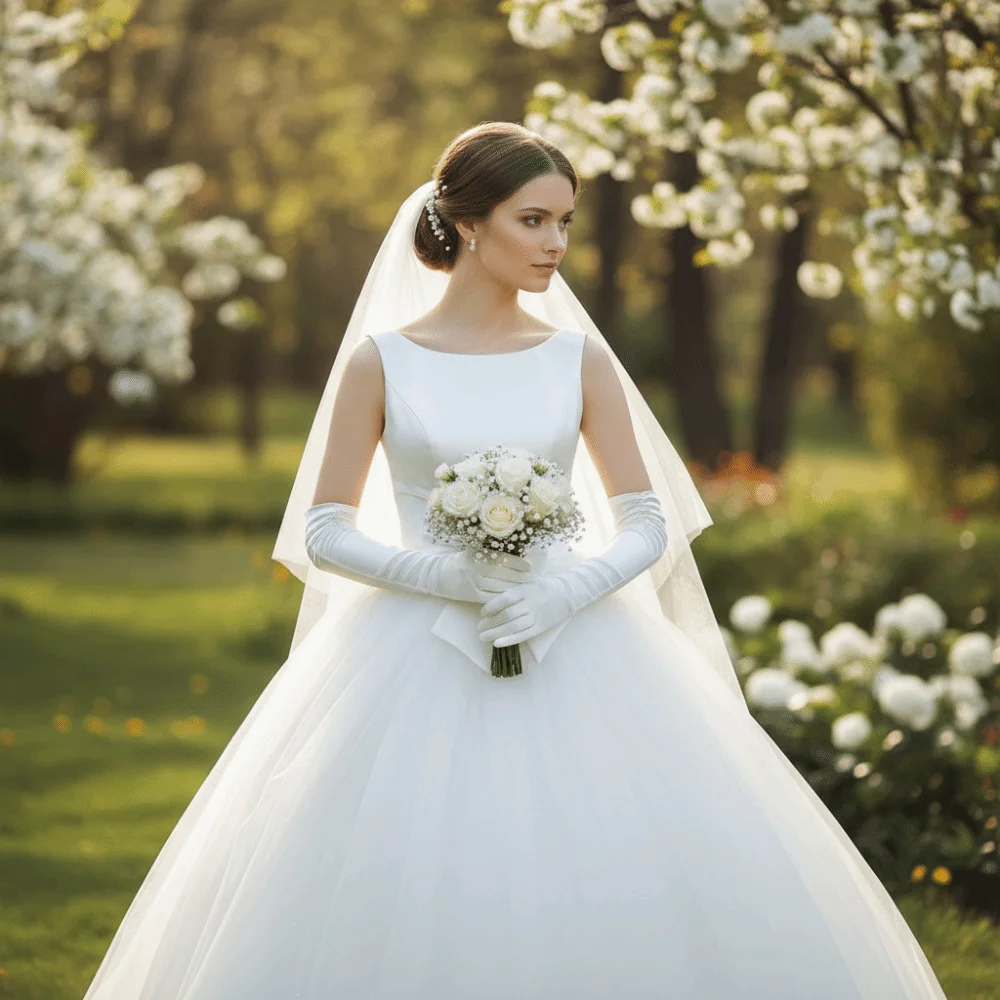 

Wedding Accessories Beaded Bridal Gloves Solid Color With Finger Wedding Gloves Satin Satin Dress Gloves Wedding