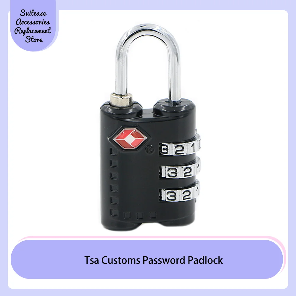 Wholesale TSA certified foreign travel anti-theft padlock zinc alloy customs code lock anti-theft luggage accessories