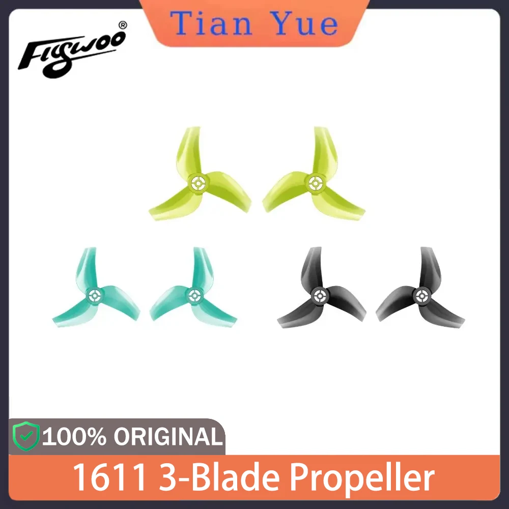 

High Speed 1611 3-Blade Propeller 8-Pack 1.5mm Shaft for FLYWOO Flylens 75 Flybee 16 FPV Drone