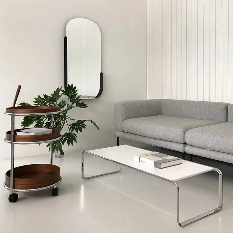 

Rectangular White Coffee Table Bedroom Hotel Side Table Center Living Room Table Basse Pour Salon Furniture Decor