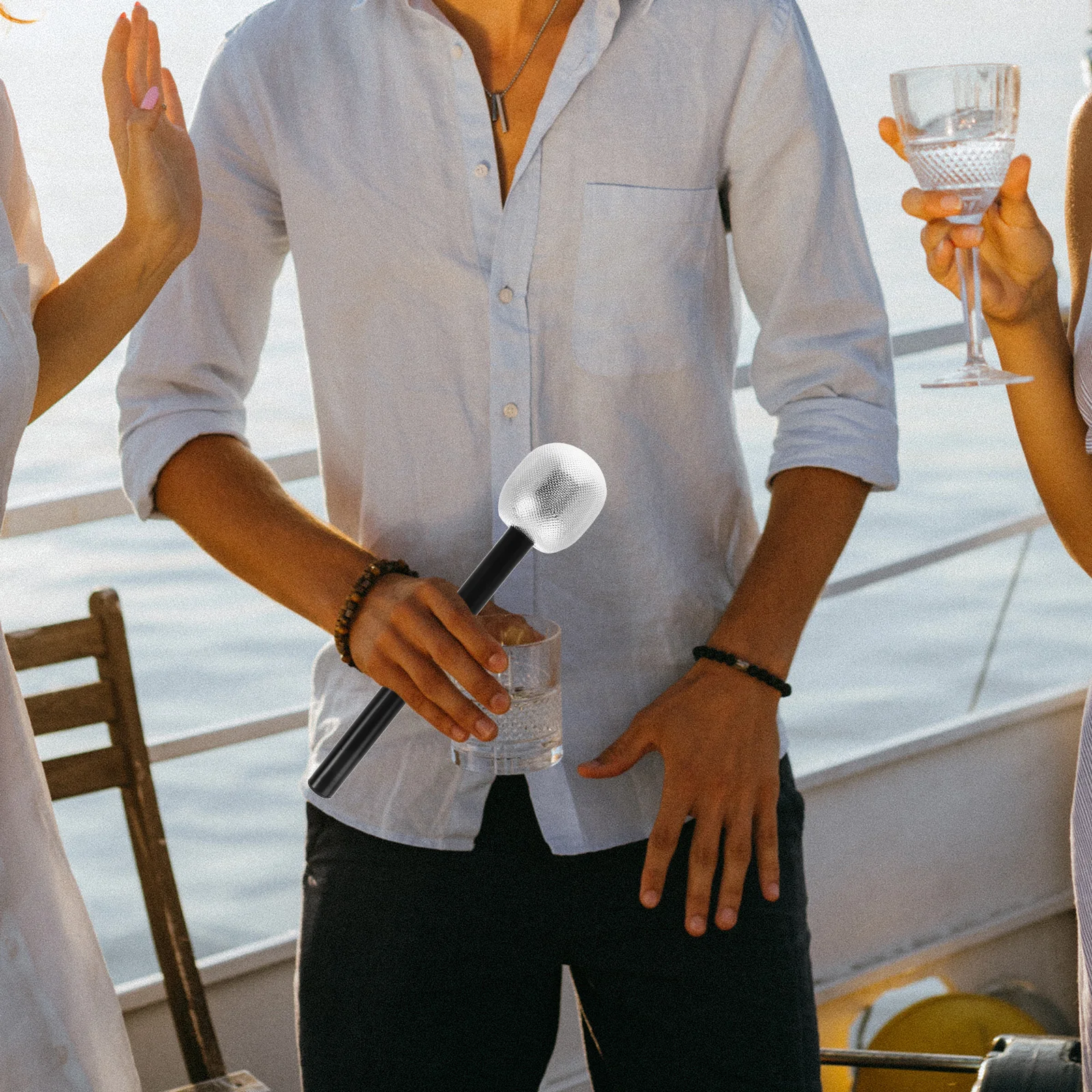 

Fake Microphone Props Party Decoration Accessory Bagged Accessories Funny Ornament Child Play Halloween