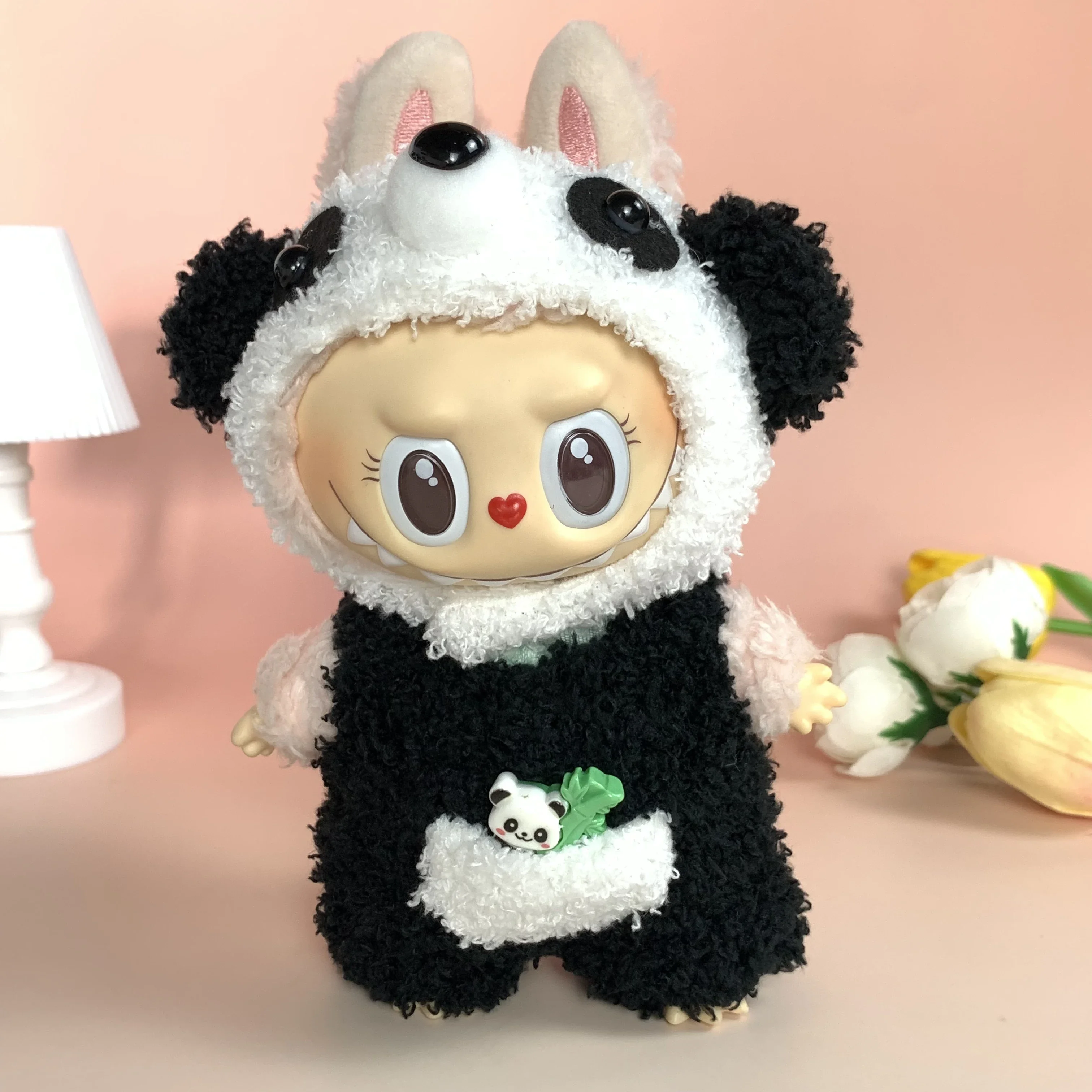 Clothes for Labubu Keychain Outfit - Red Panda Costume Set (In Stock)