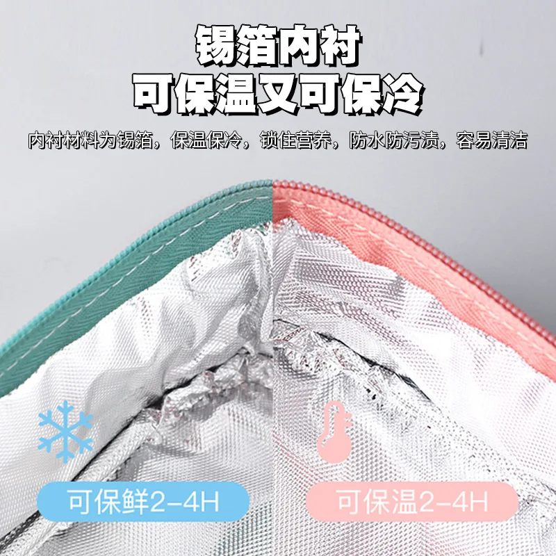 2025 New Aluminum Foil Insulated Lunch Bag Large Capacity Waterproof Food Storage Box Carrier lunch box bag