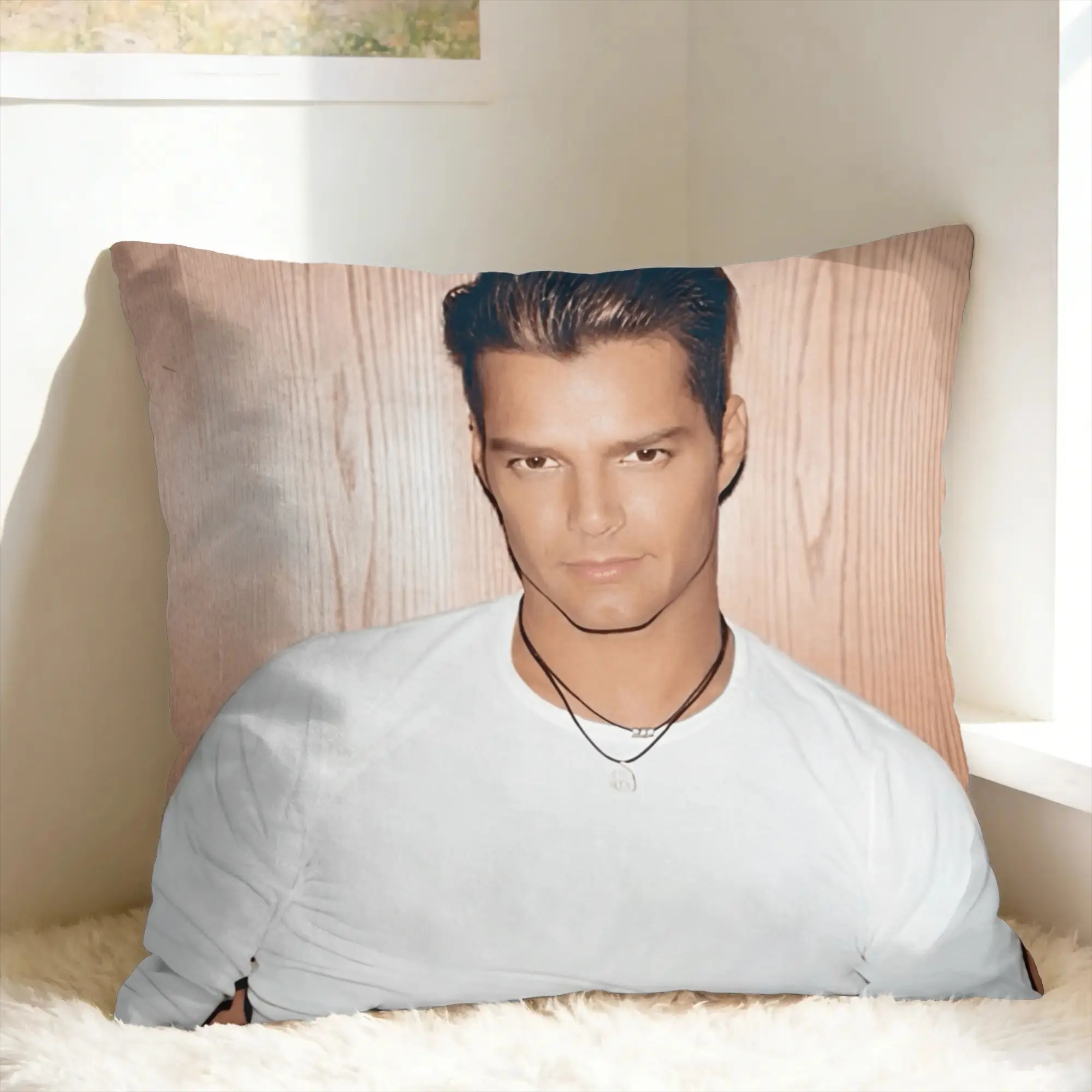 Funda de almohada R-Ricky Martin, funda de almohada cómoda para silla, sofá, decoración del hogar, fundas de almohada lindas y divertidas