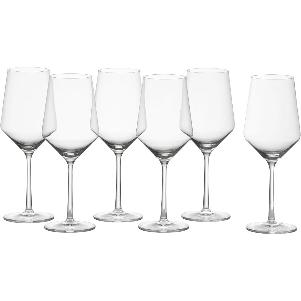 Glas Tritan Crystal Pure Stemware Collection Glassware, 6 Count (Pack of 1), Cabernet/All Purpose, Red or White Wine Glass