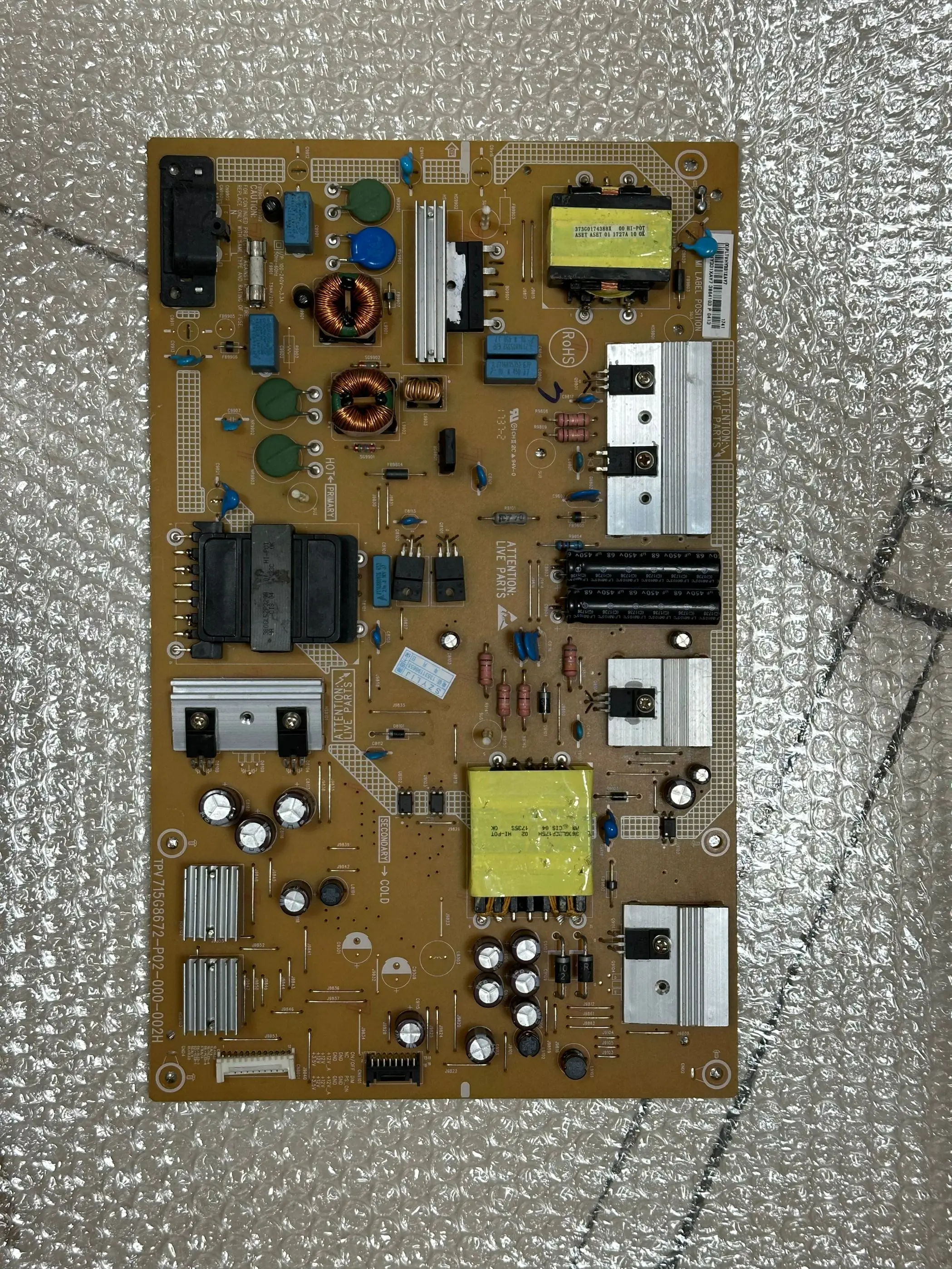 

Original 50PUF6102/T3 LCD TV power board 715G8672-P02-000-002H