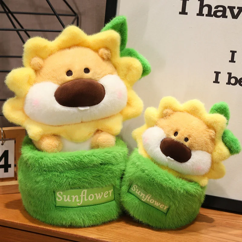 Jogo de Bonecas Vegetais e Animais, Macio, 25-45cm, Verde, Panela, Hamster, Girassol, Almofadas, Natal, Presente de Aniversário, Decoração