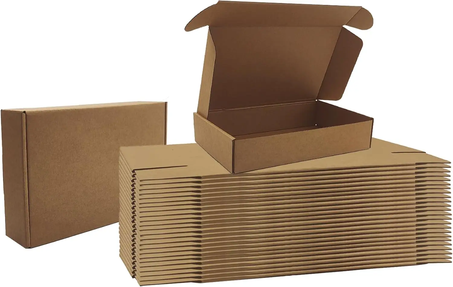 

25 Pack 10x6x2 Corrugated Boxes, Kraft Mailers for Gifts & E-commerce