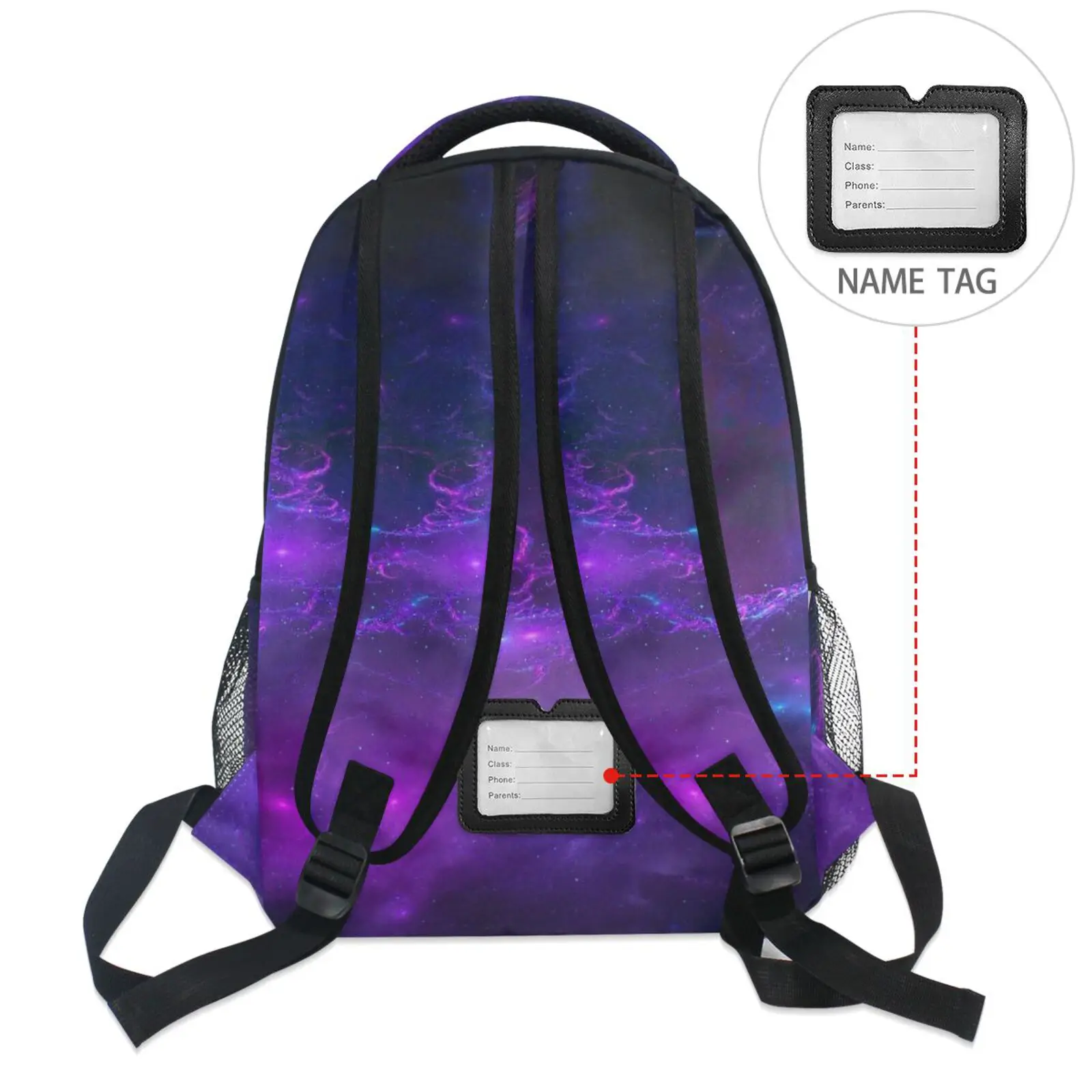 Starry Sky Print Schoolbag para crianças, mochila de luxo, adequado para meninos e meninas, bolsa para laptop, juventude, volta às aulas