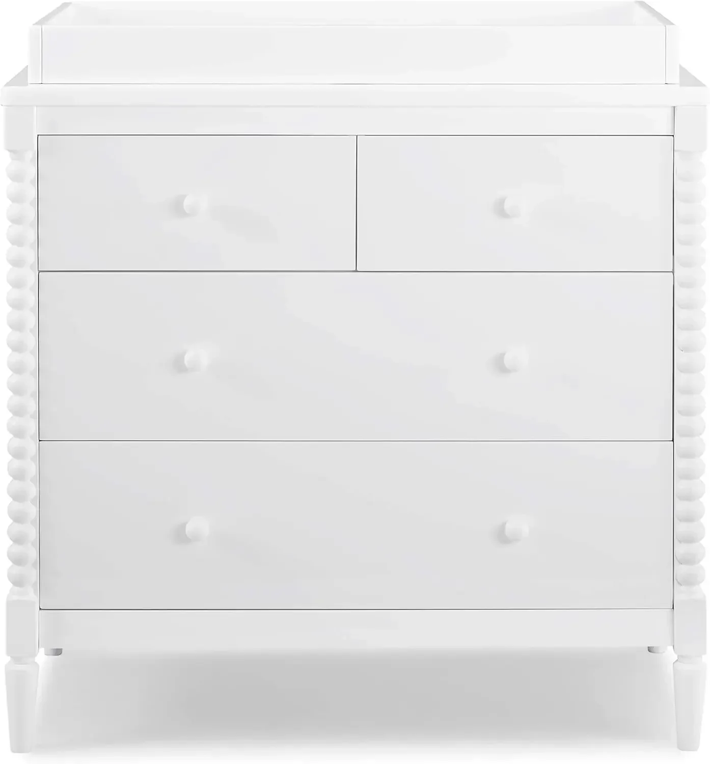 Children Saint 4 Drawer Dresser with Changing Top, Bianca White