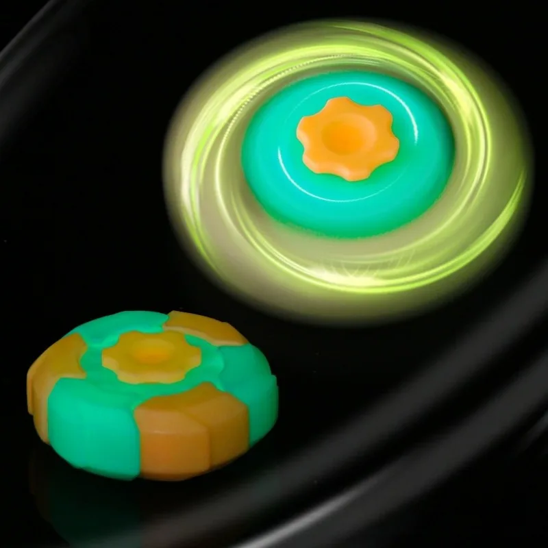 مضيئة الإجهاد الإغاثة تململ فنجر سبينر اللعب ABS إصبع الدوران المغناطيسي شفط الإصبع متعة الضغط مضيئة اللعب