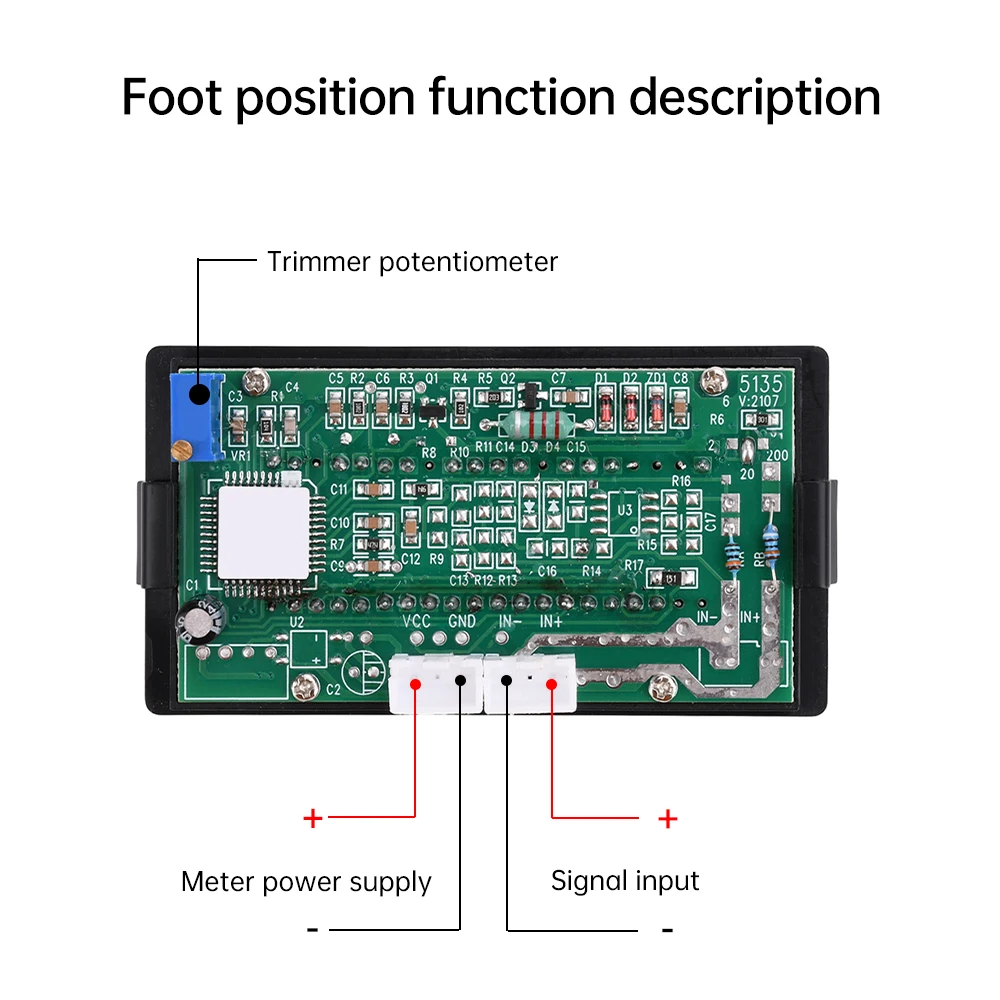 DC200MV-1000V 10A 5135A Digital Voltmeter Ammeter Dual Display Voltage Detector Current Meter Panel Amp Volt Gauge Red Blue LED