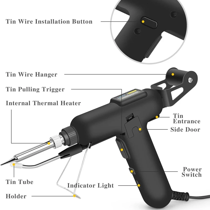 1 PC pistola per saldatura elettrica termostatica saldatore elettrico Set di saldatura strumenti di saldatura per uso domestico