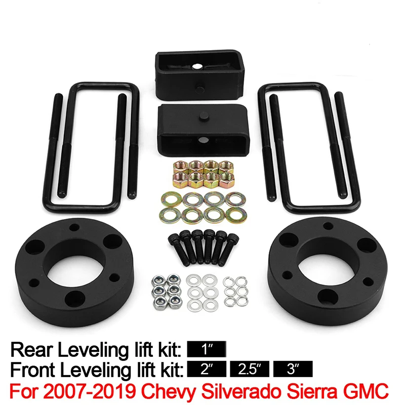 

For 07-19 Silverado/Sierra 2" 2.5" 3" Front 1" Rear Leveling Lift Kit 2WD 4WD