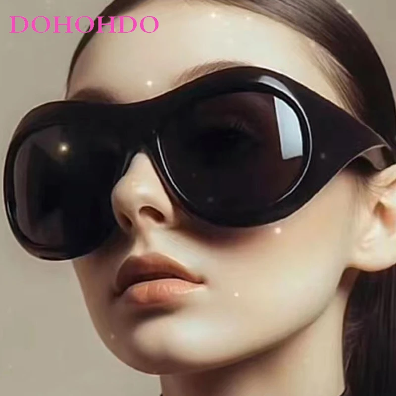 

Oversized Frame Oval Sunglasses For Women Men 2025 Trend Luxury Brand Designer Outdoors Travel Driving Sun Glasses Unisex UV400