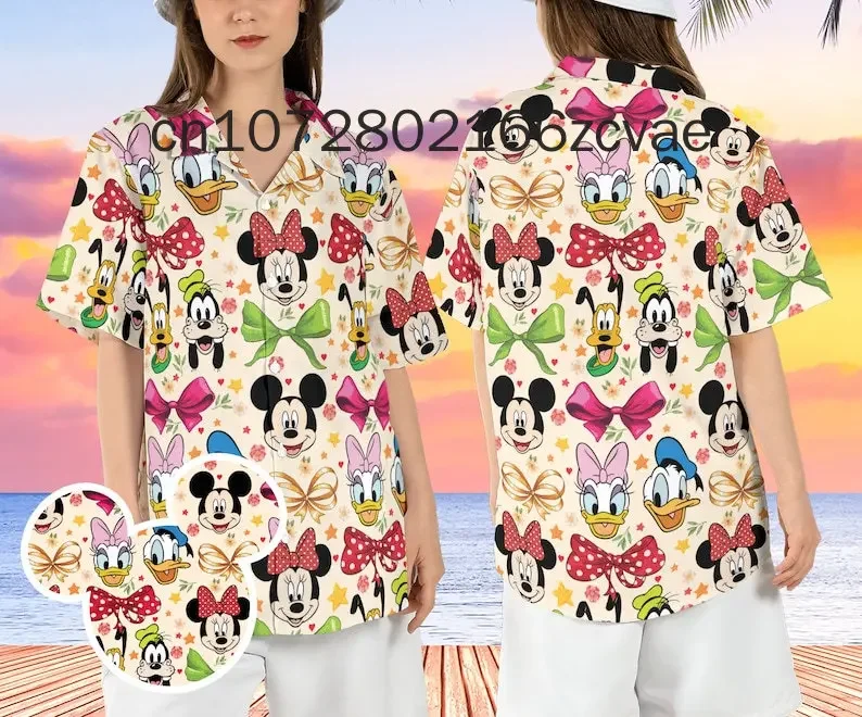 

Disneyland Minnie Beach Hawaiian Shirt Disneyland Trip Vacation Holiday Hawaiian Shirt Men Women Tops