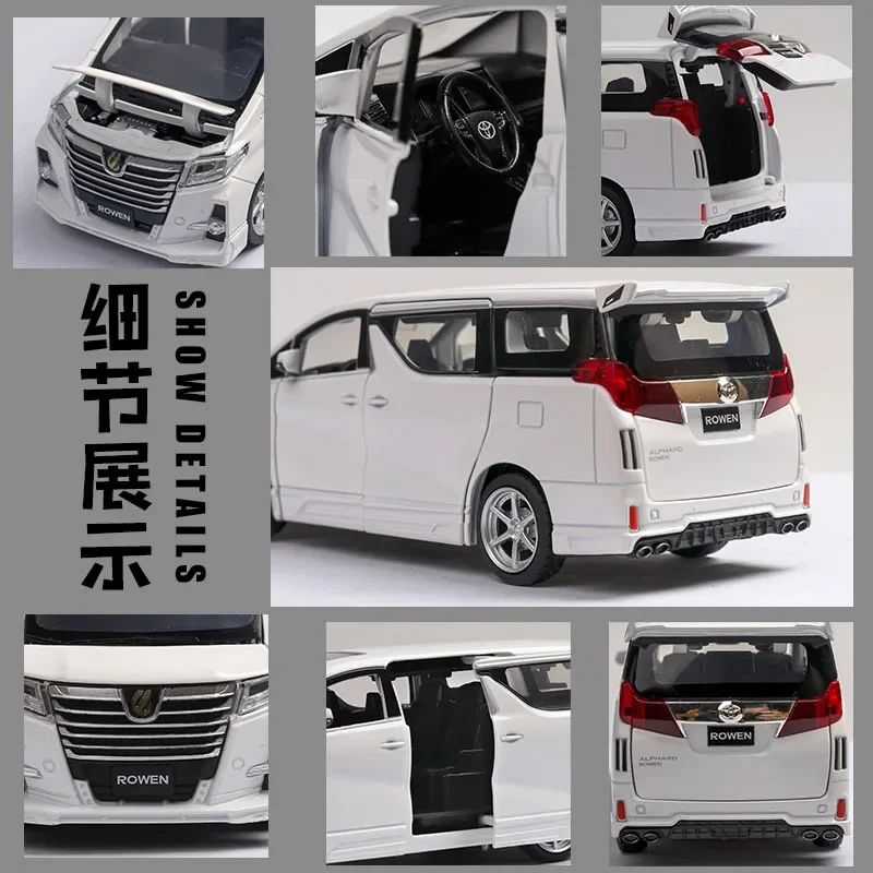 1:32 Toyota Alphardรุ่นรถหรูหราธุรกิจโลหะยานพาหนะดึงกลับโลหะผสมDiecastรถของเล่นสําหรับเด็กของขวัญคอลเลกชันA156Fa