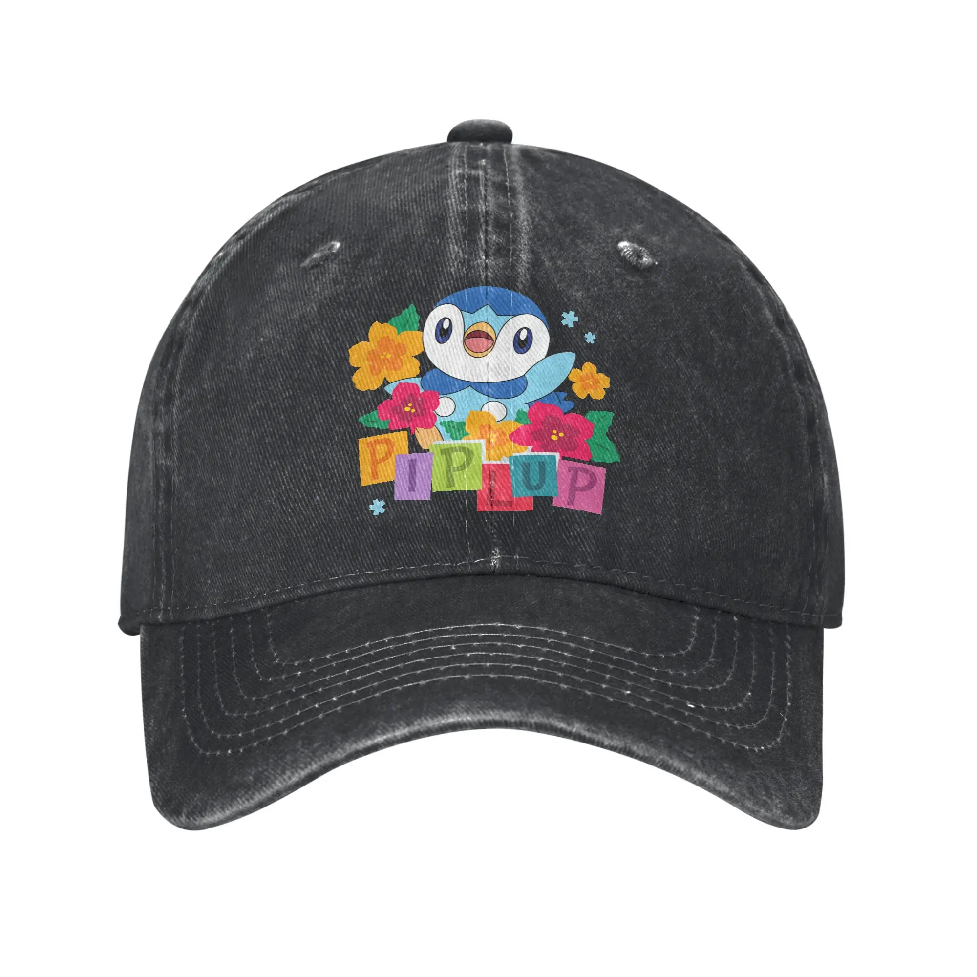 Pokemon Piplup Cutie Girls Tie Dye Crop Casual Baseball Cap Summer  Trucker Hat Sport Hip Hop Hats Fitted Retro Baseball Caps