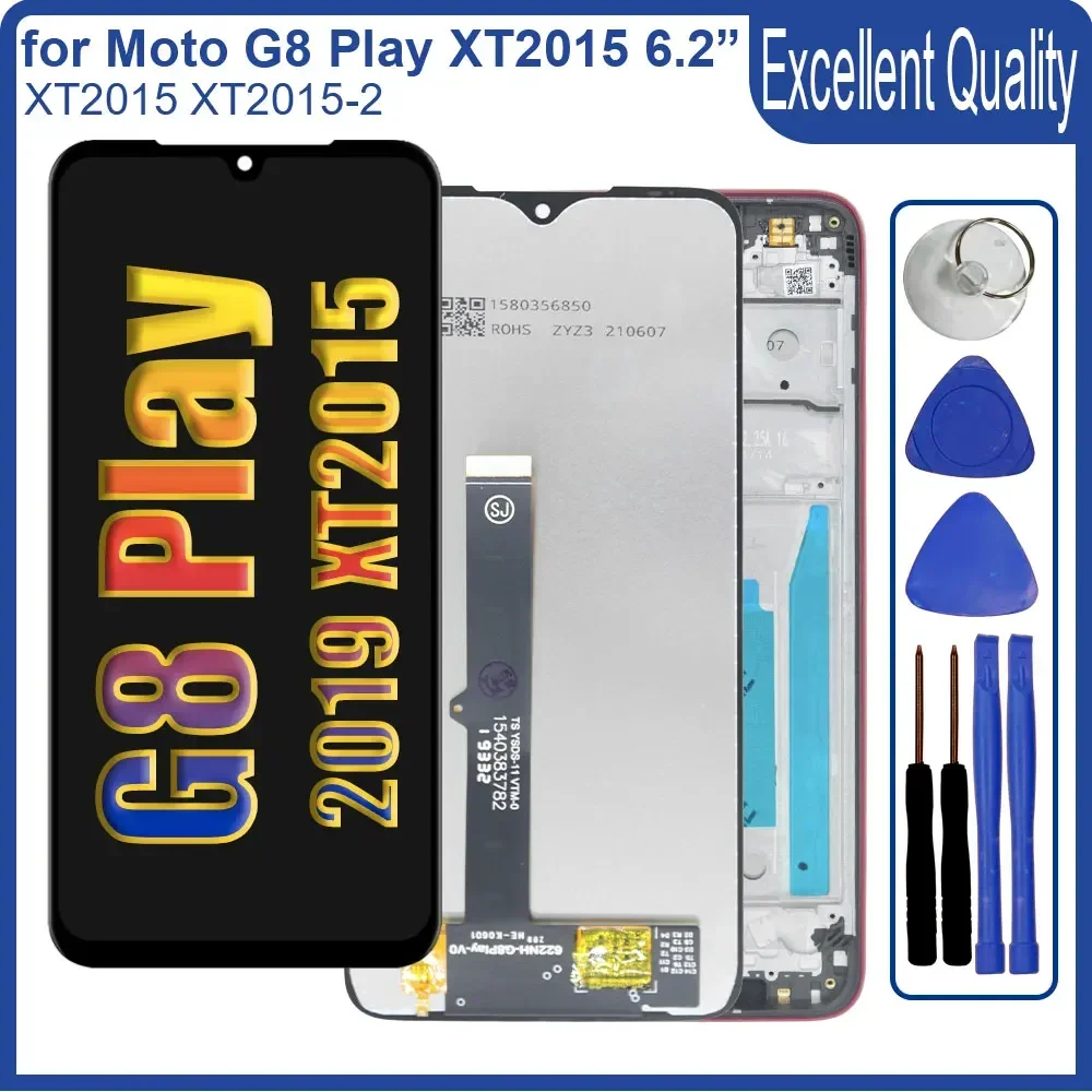 100% Tested LCD for Motorola Moto G8 Play XT2015 LCD Display Touch Screen Assembly Replacement for Moto G8 Play LCD With Frame