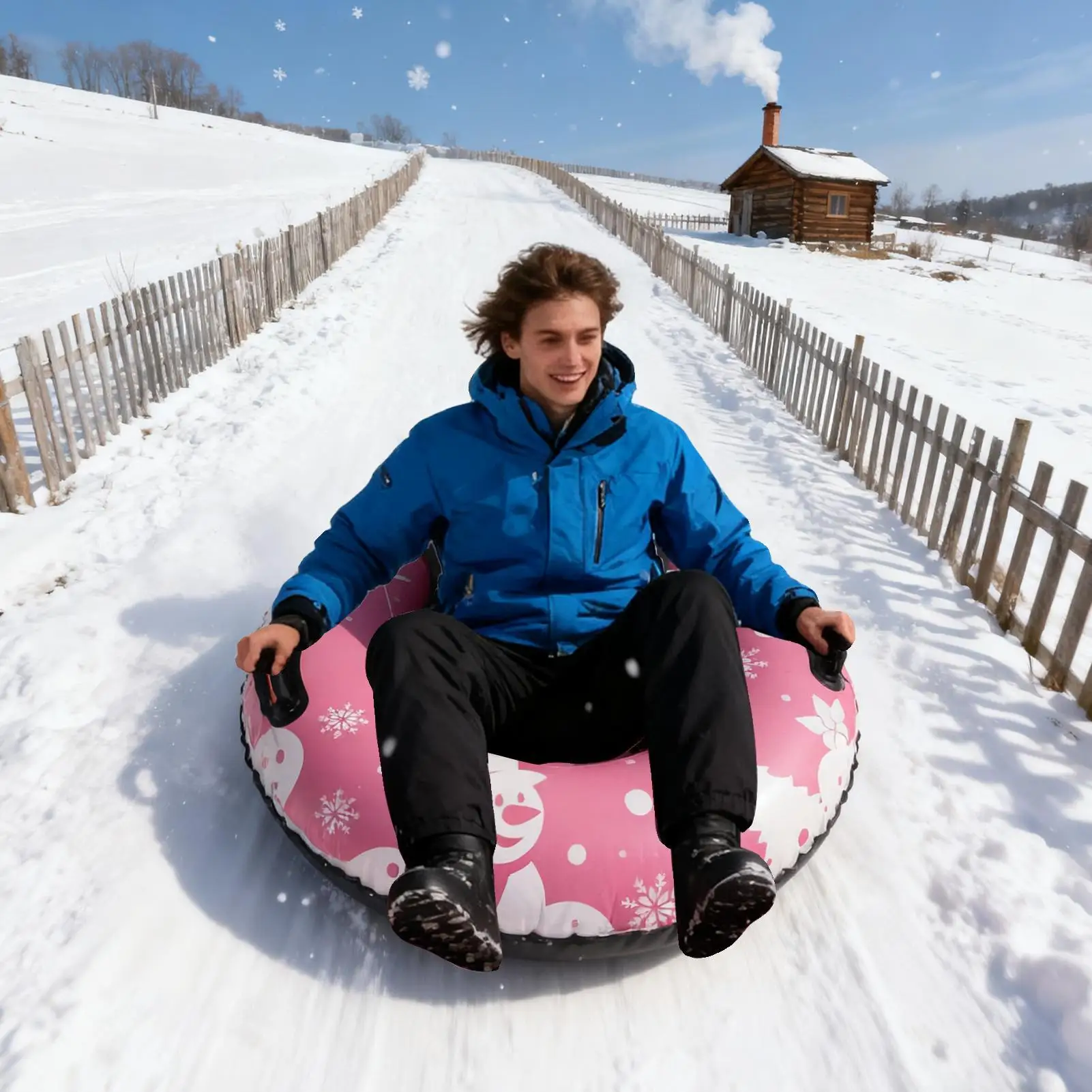 زلاجة الثلج نفخ حلقة التزلج البلاستيكية أنبوب التزلج رشاقته أنابيب الثلج الشتاء أنبوب الثلج مع مقبض التزلج الملحقات #1