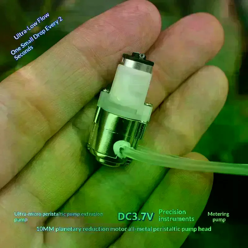 Squeezing Dosing Pump DC 3V 3.7V Ultra Micro Peristaltic Pump Mini M20 Planetary Gear Metering Pump Precision Small Flow 1Pcs