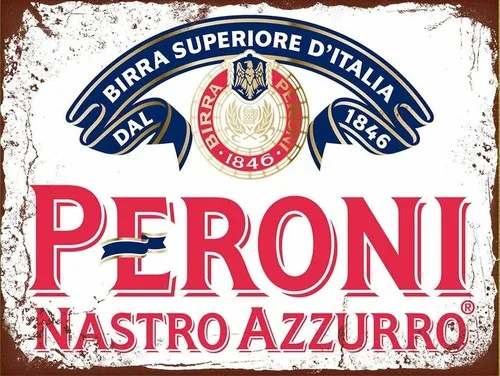 PERONI VINTAGE BEER KITCHEN PUB BAR METAL SIGN TIN RETRO PLAQUE GARAGE MAN CAVE