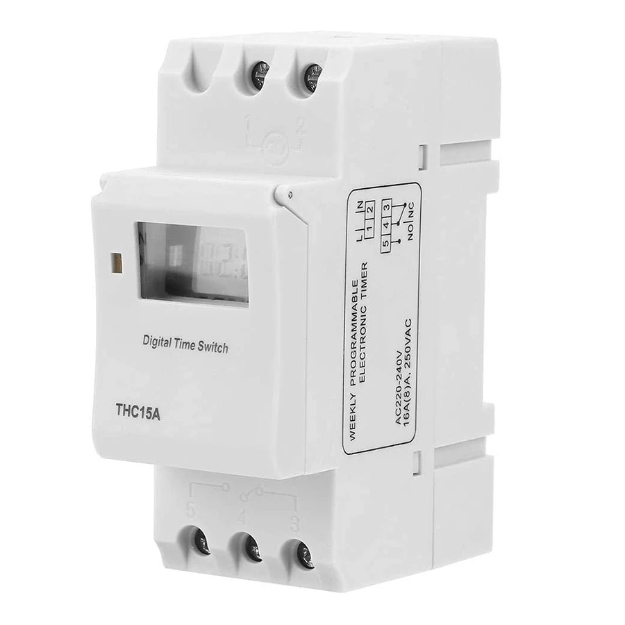 A41Z-THC15A Digital Timer Switch Programmable Electronic Time Control Switch Time Delay Switch DIN Rail AC220-240V