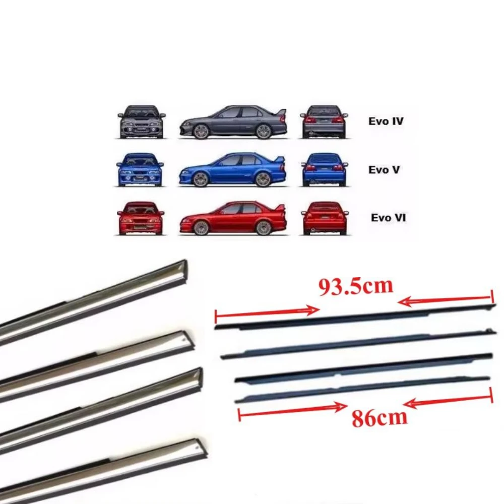 4 PCS MR184661 Out Moulding Door Window Belt Line for Lancer 1995-2000 MR184662 MR184663 MR184664 for Evo 456 Ck00 Cn9a Cp9a